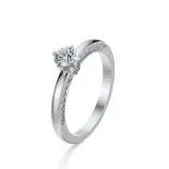 Pierścionek białe złoto z diamentami